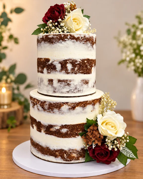 Sei naked wedding cakes remain a popular choice.
This one was to help Kritsina and Jack celebrate their nuptials at @bucklandestate on Sat 5th September 2026!
#odettescakesandcookies
#bucklandestate
#weddingcakesperth
#weddingcakeperth
#per